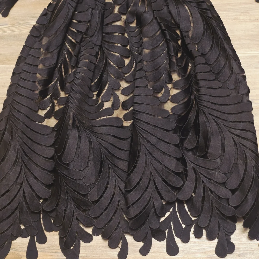 BHLDN Black Leaf Pattern Dress - Picture 8 of 16